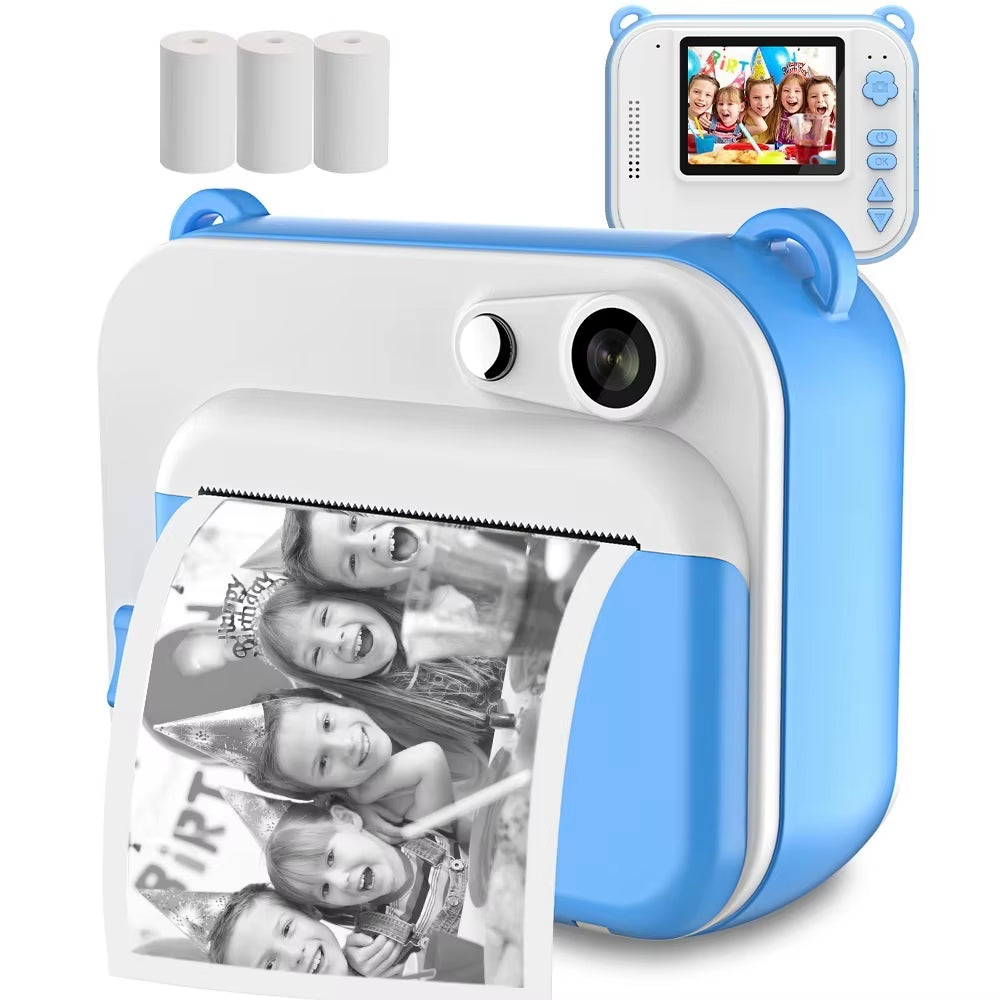 Kids Instant Print Camera - 1080P HD Video & Photo Camera for Fun Memories!