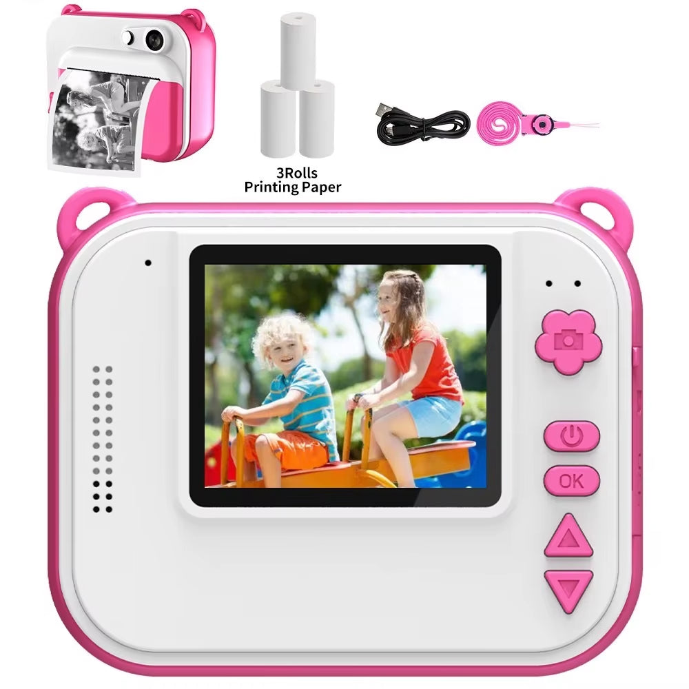 Kids Instant Print Camera - 1080P HD Video & Photo Camera for Fun Memories!