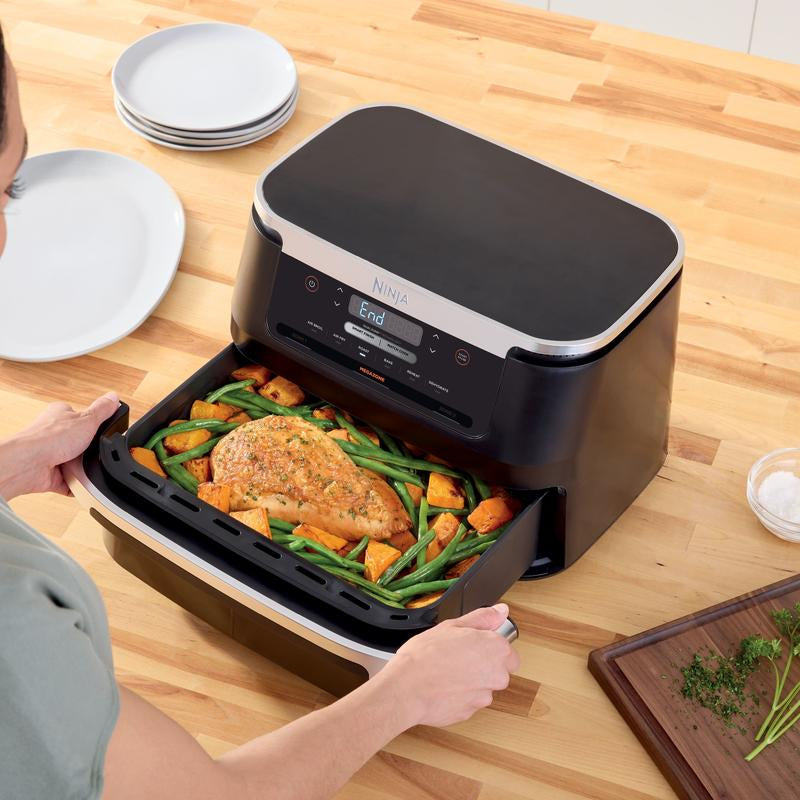 Ninja Foodi DualZone 7-Qt FlexBasket Air Fryer - Ultimate Cooking Versatility!