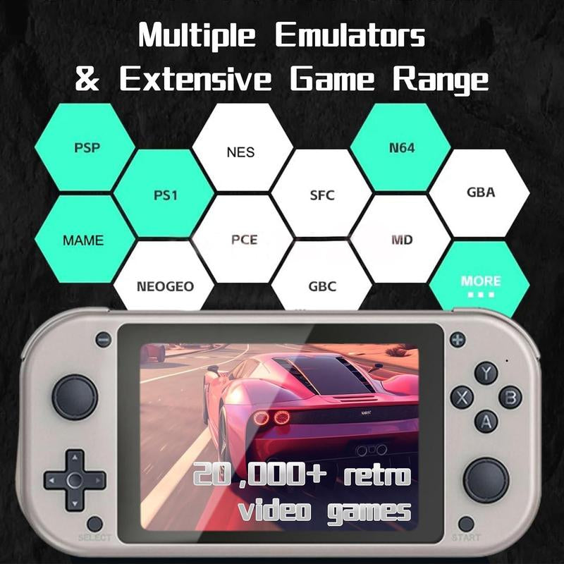 Retro Gaming Bliss: M17 Handheld Console - 4.3" IPS Screen, Linux System, 20,000+ Classic Games, Portable, Rechargeable & Ready to Play - The Ultimate Retro Gaming Experience!