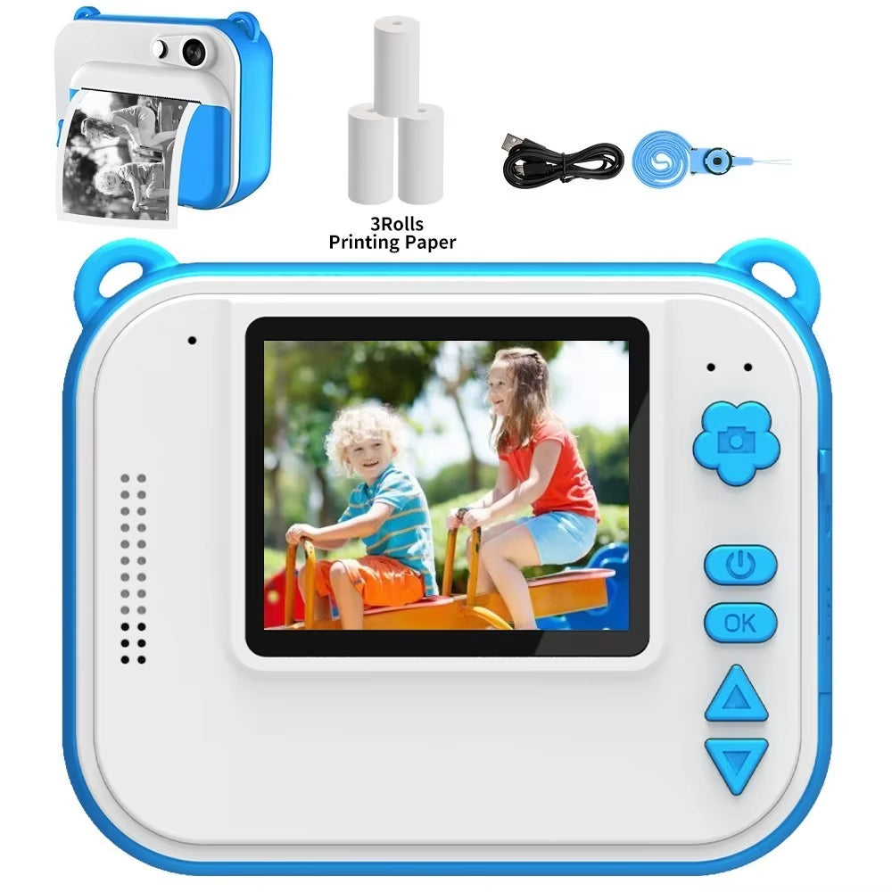 Kids Instant Print Camera - 1080P HD Video & Photo Camera for Fun Memories!