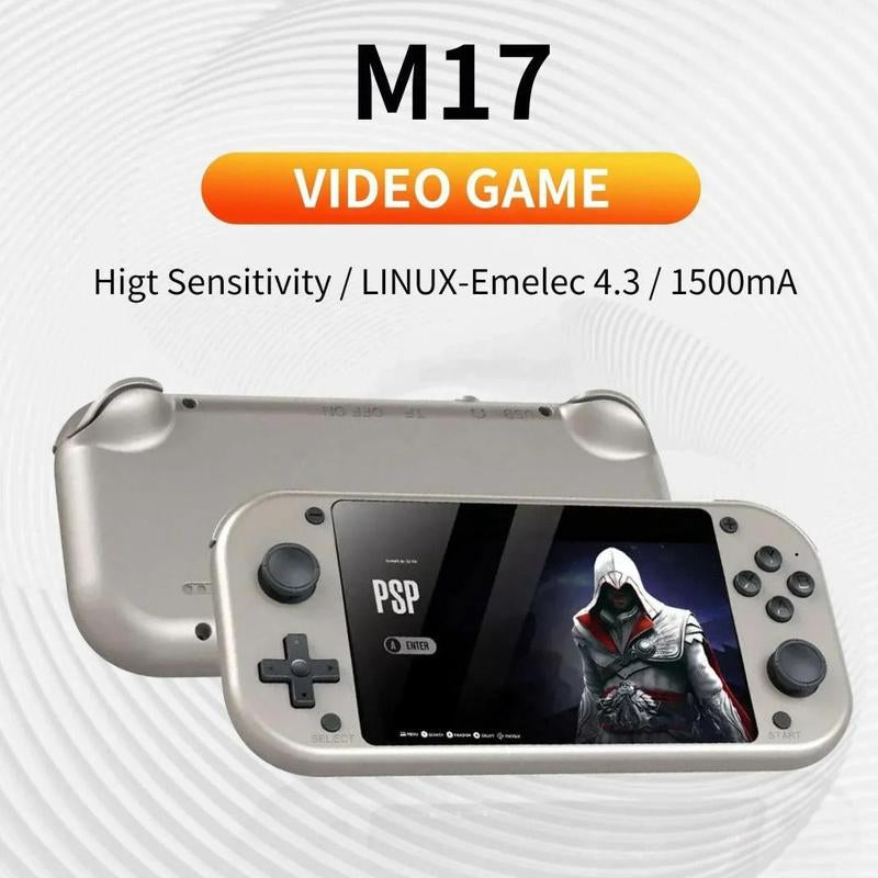 Retro Gaming Bliss: M17 Handheld Console - 4.3" IPS Screen, Linux System, 20,000+ Classic Games, Portable, Rechargeable & Ready to Play - The Ultimate Retro Gaming Experience!