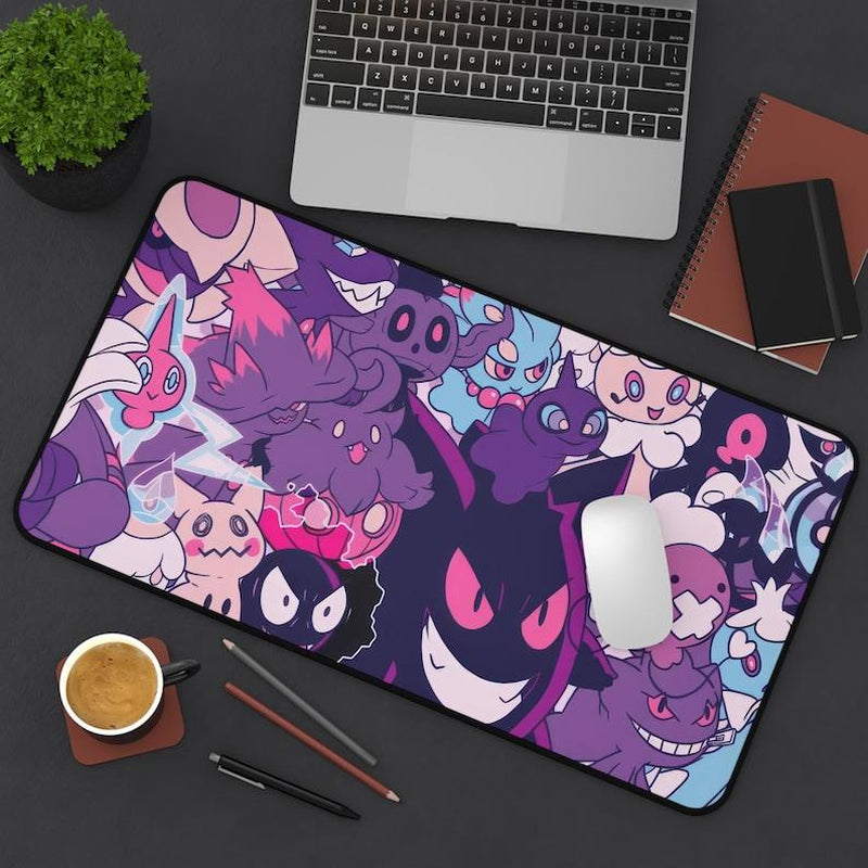 Level Up Your Gaming Station: Gengar Ghost XXL Anime Desk Mat - Premium Gaming Mouse Pad, Keyboard Mat, and Deskpad for Gamers, Anime Fans, and TCG Enthusiasts - Unique Gift