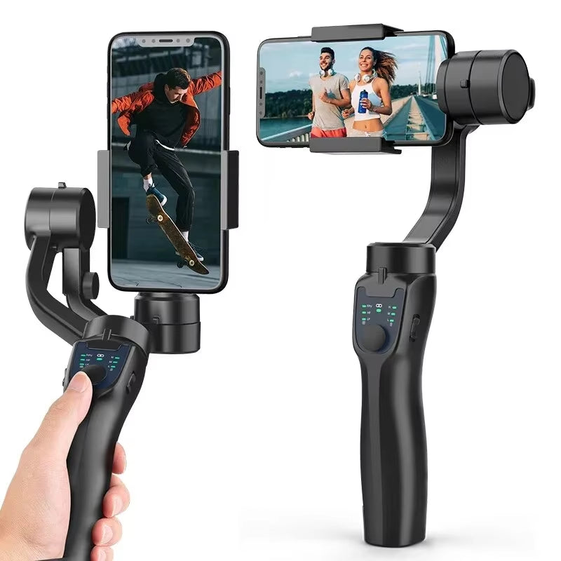 F8 Handheld 3-Axis Gimbal Stabilizer for Smooth Video Recording - Compatible with Xiaomi, iPhone, and All Smartphones