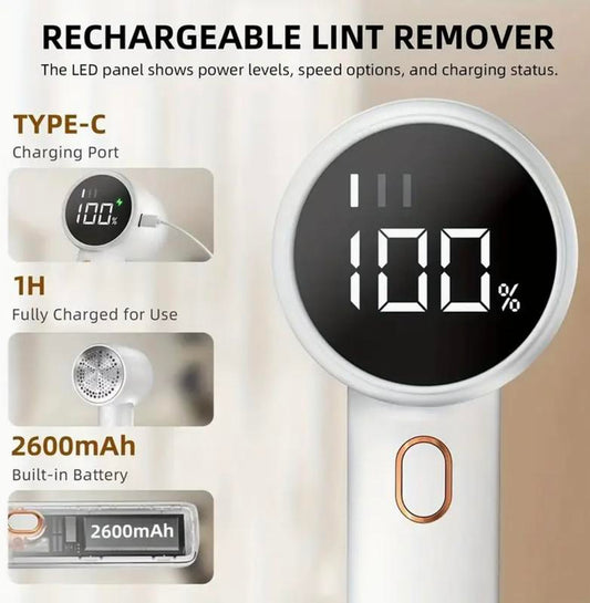 Rechargeable Electric Fabric Shaver - Portable Lint Remover for Clothes, Bedding, Furniture & Carpets