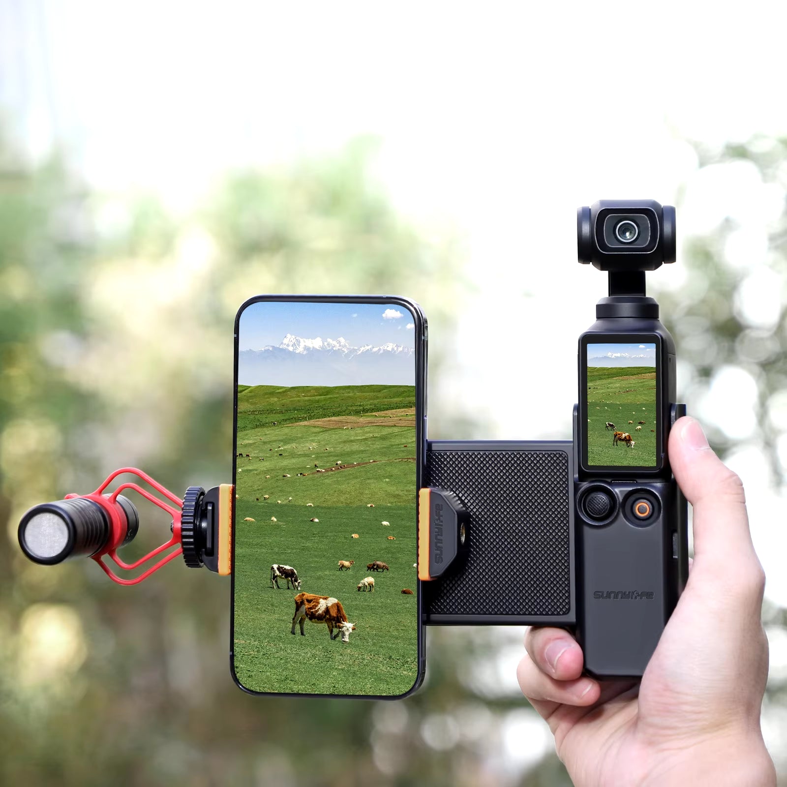 Universal Phone Holder Expansion Bracket for Osmo Pocket 3 - Enhance Your Handheld Camera Experience!