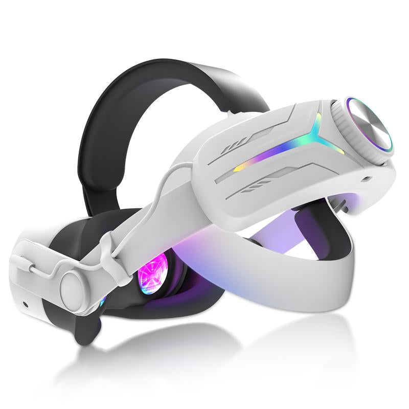 Orzero Quest 3S Power Pro: 12,000mAh Battery Head Strap - 9V Fast Charging, Extended Gaming, RGB Lights & Ergonomic Design - Upgrade Your VR Experience!