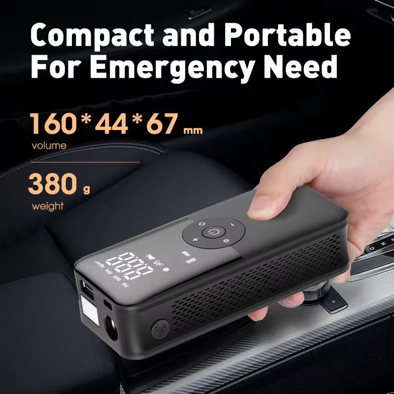 Portable Rechargeable Air Pump - Digital Cordless Tire Inflator for Cars, Motorcycles, Bicycles & Balls