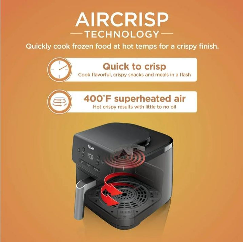 Ninja Air Fryer Pro XL 5QT Basket Air Fryer, 3-In-1 Functionality, Nonstick, 400°F Air Crisp Technology