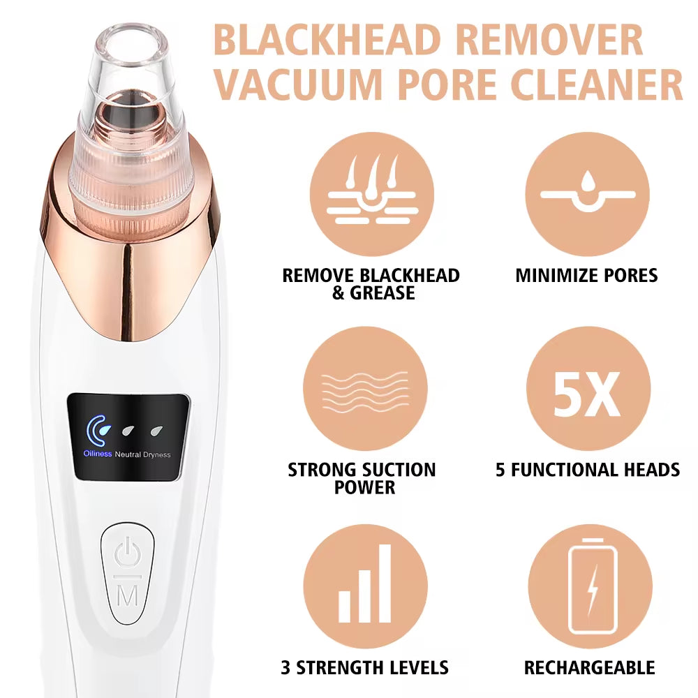 Ultimate Electric Blackhead Remover Vacuum - Deep Cleanse & Clear Pores for Radiant Skin