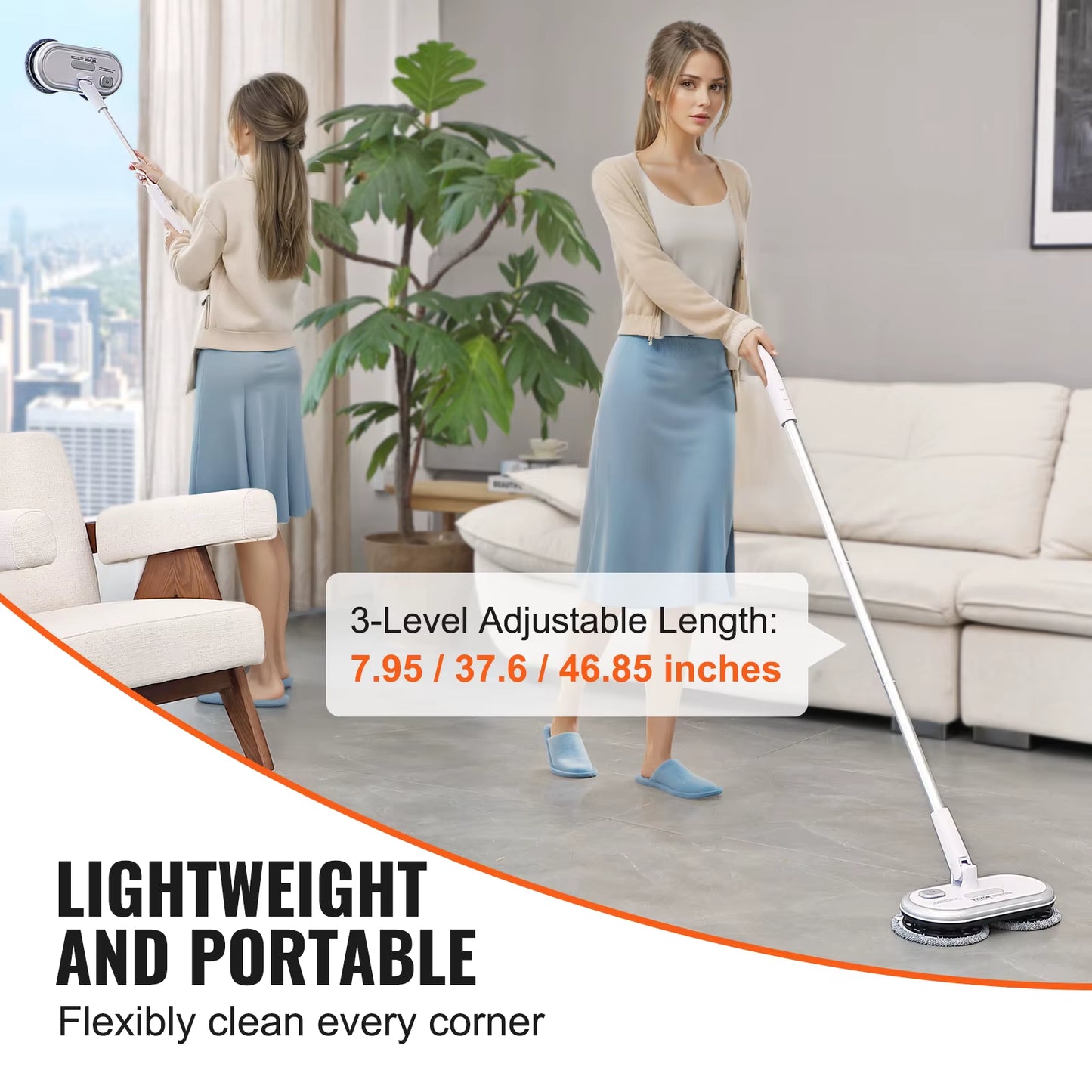 SpinClean Pro: Cordless Electric Mop for Hardwood & Tile