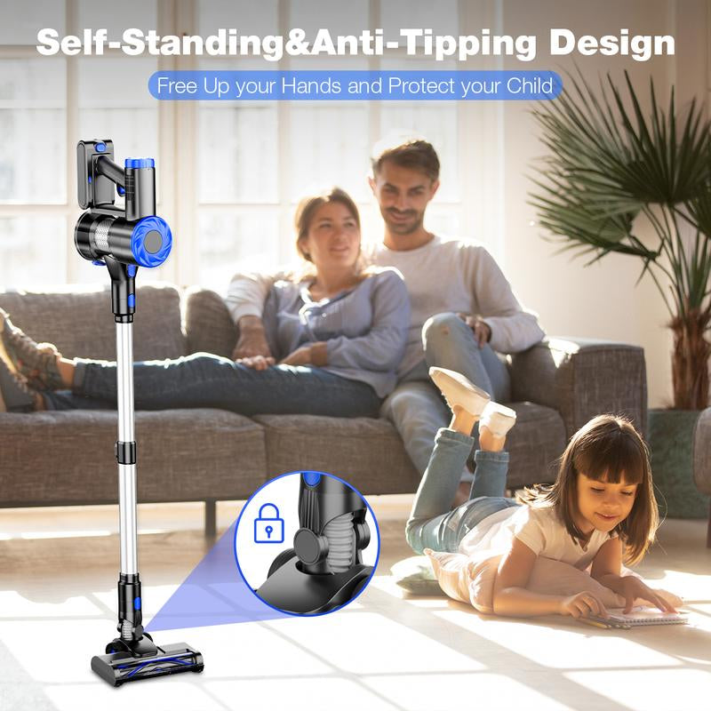 Powerful 6-in-1 Cordless Vacuum Cleaner with 180W Suction, 35-Minute Runtime, Ideal for Hard Floors, Carpets, Pet Hair, and Cars