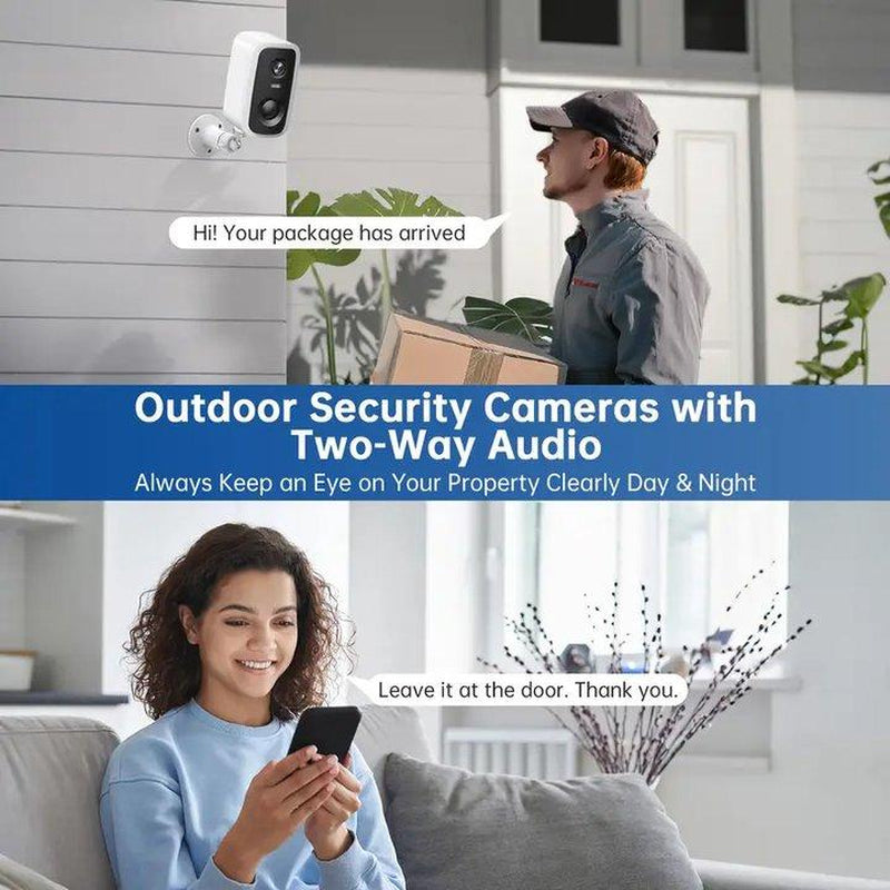 Revolutionary Solar Security Camera - Wireless Outdoor Surveillance with Color Night Vision, Rechargeable Battery, and Cloud Storage!