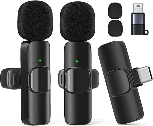 Ultimate Wireless Lavalier Microphone for iPhone, Android, iPad & Laptops - Perfect for Video Recording, YouTube, Vlogs, TikTok & Interviews!