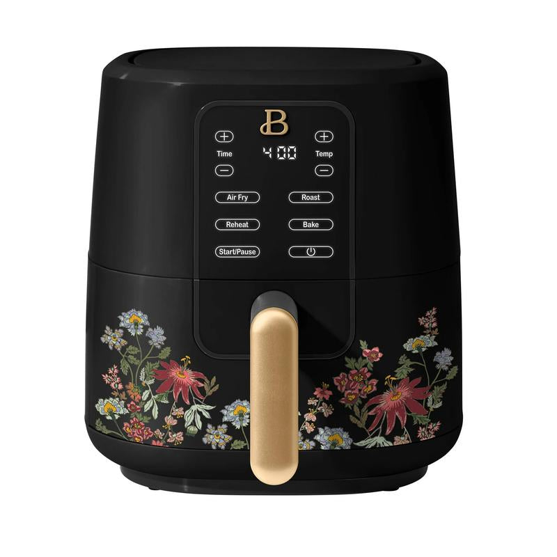 Drew Barrymore 3 Qt Black Sesame Air Fryer with Turbocrisp Technology - Healthy Cooking Made Easy!