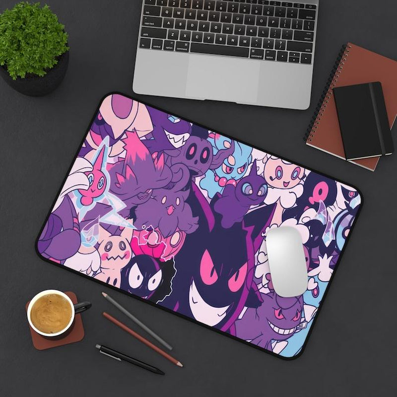 Level Up Your Gaming Station: Gengar Ghost XXL Anime Desk Mat - Premium Gaming Mouse Pad, Keyboard Mat, and Deskpad for Gamers, Anime Fans, and TCG Enthusiasts - Unique Gift