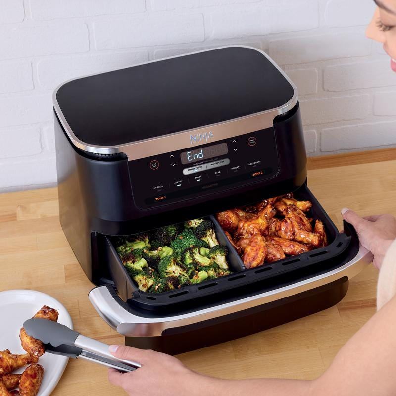 Ninja Foodi DualZone 7-Qt FlexBasket Air Fryer - Ultimate Cooking Versatility!