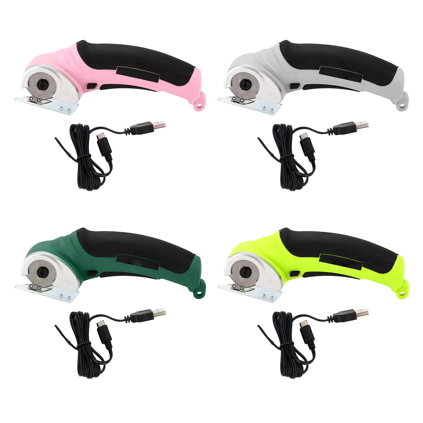 Rechargeable 4.2V Cordless Electric Scissors - Handheld Fabric Cutter for Carpet & Sponge, 240RPM USB Rechargeable Tool