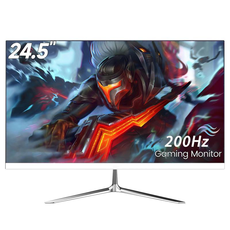 Turbocharge Your Gaming: 24.5" 200Hz FHD Gaming Monitor - Frameless, 100% sRGB, VA Panel, Eye Care, and Wall Mount Ready!