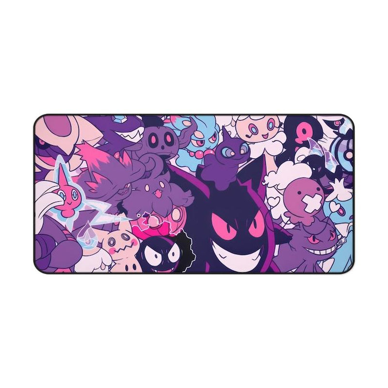 Level Up Your Gaming Station: Gengar Ghost XXL Anime Desk Mat - Premium Gaming Mouse Pad, Keyboard Mat, and Deskpad for Gamers, Anime Fans, and TCG Enthusiasts - Unique Gift