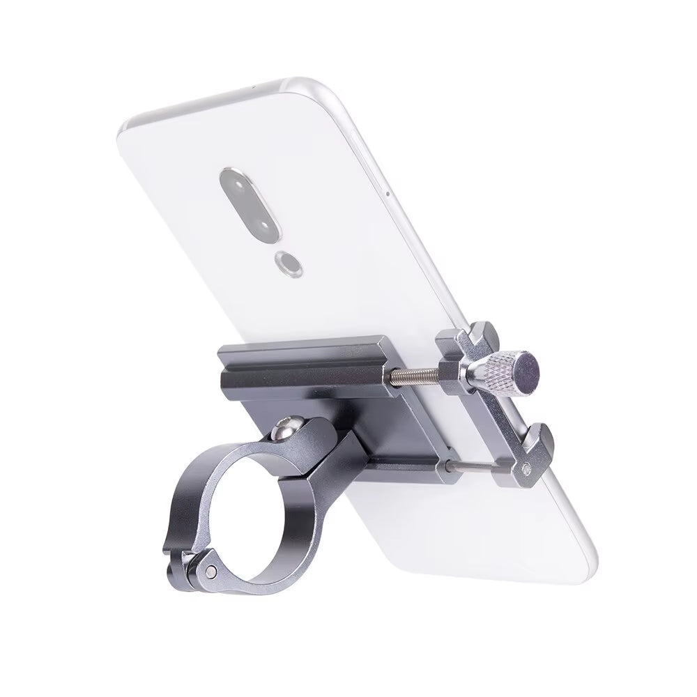 Universal Metal Bicycle Phone Holder - Secure Mount for MTB, Road Bike, and Motorcycle - Perfect for GPS and Mobile Devices