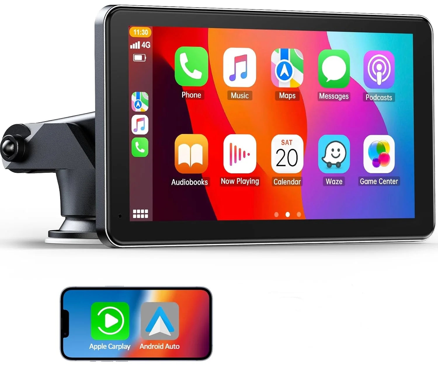 Upgrade Your Drive: 7-Inch Wireless Apple CarPlay & Android Auto Car Stereo with 1080P HD Touchscreen, Bluetooth, GPS Navigation, and FM Radio