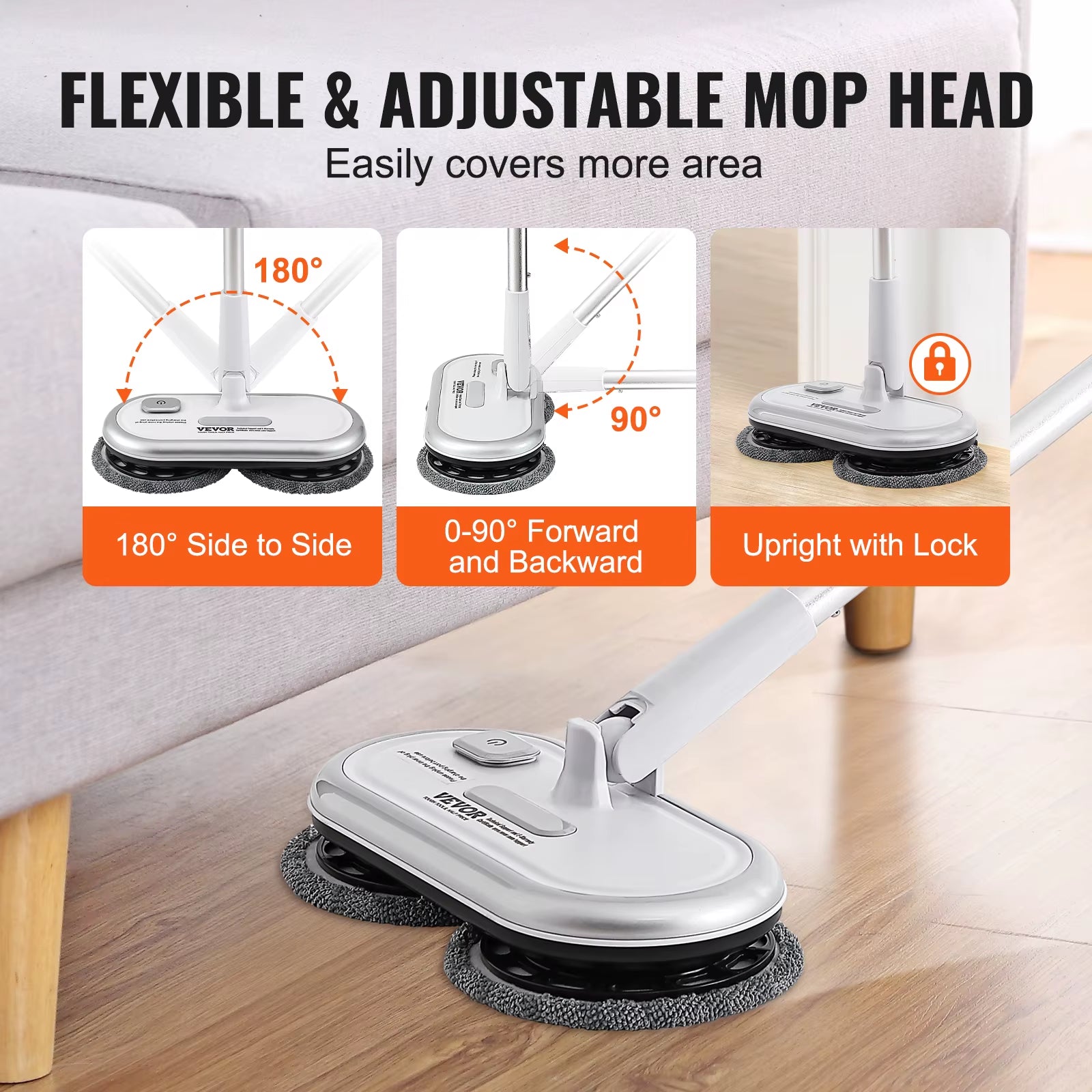 SpinClean Pro: Cordless Electric Mop for Hardwood & Tile