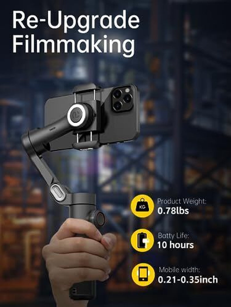 Ultimate 3-Axis Foldable Smartphone Gimbal Stabilizer for Smooth Video & Photography